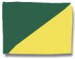 206 - Single Golf Flag - Diagonal Green/Yellow 