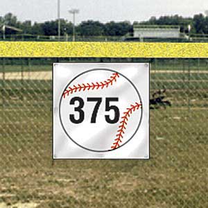 Outfield Fence Signs Baseball, Outfield Distance Signs | ADD NAME